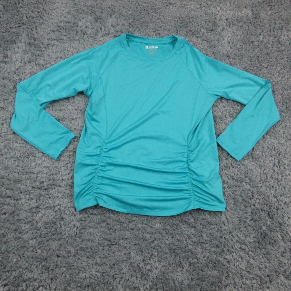 Reel Legends Shirt Womens Large Teal Pink Keep-It-Cool Lot of 2 Fishing Sun - Picture 2 of 16